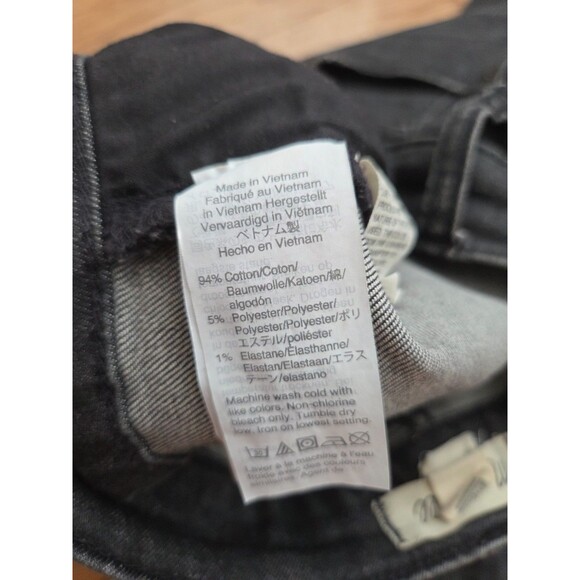 Madewell The Perfect Vintage Crop Jean Women's 25 Black Stretch Denim High Rise - Picture 6 of 6